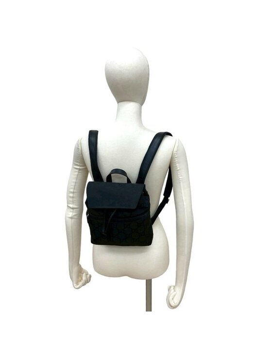 Gucci GG Logo All Over Pattern Nylon Leather Drawstring Mini Backpack main image 6